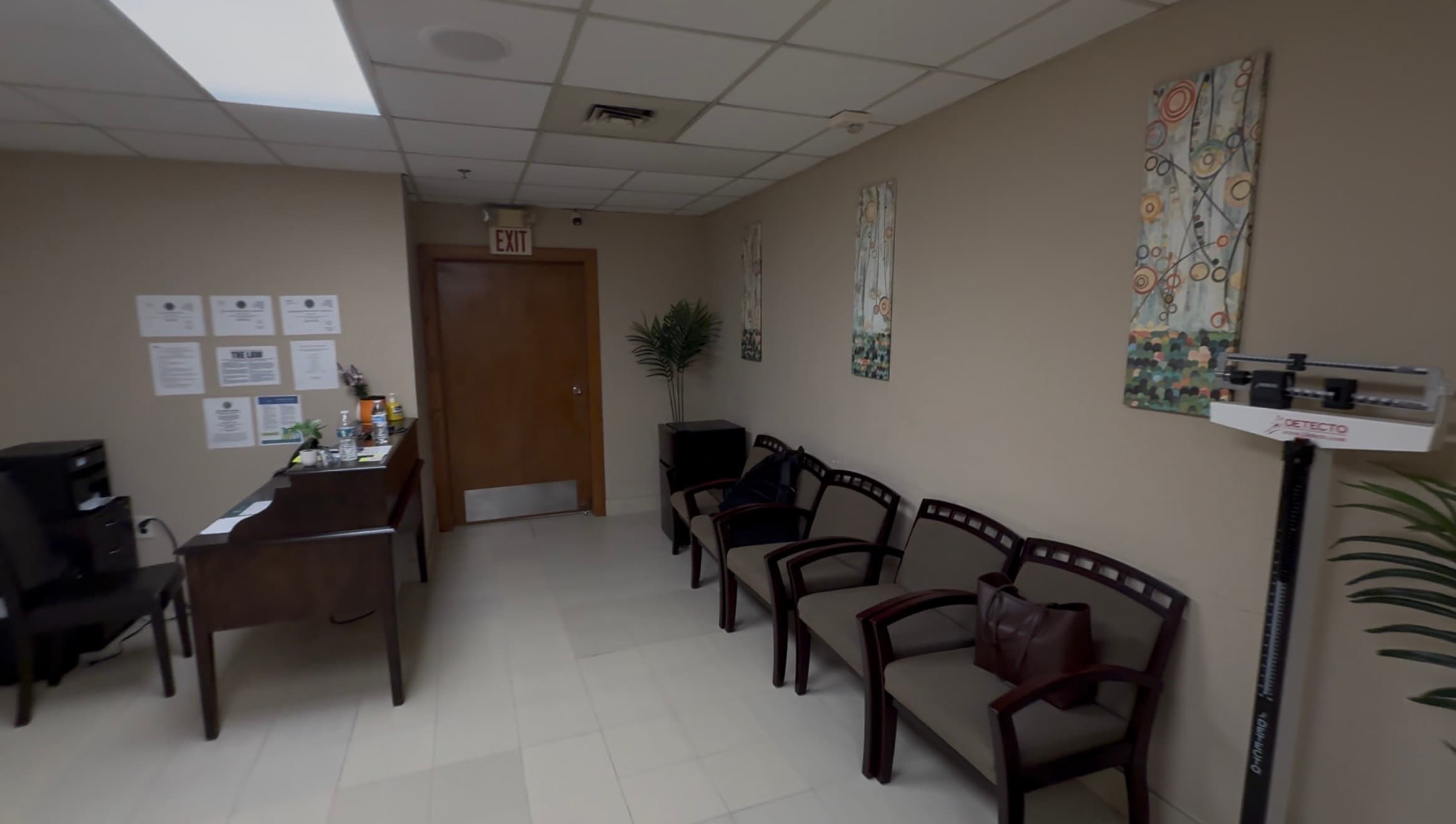 Reception and waiting area